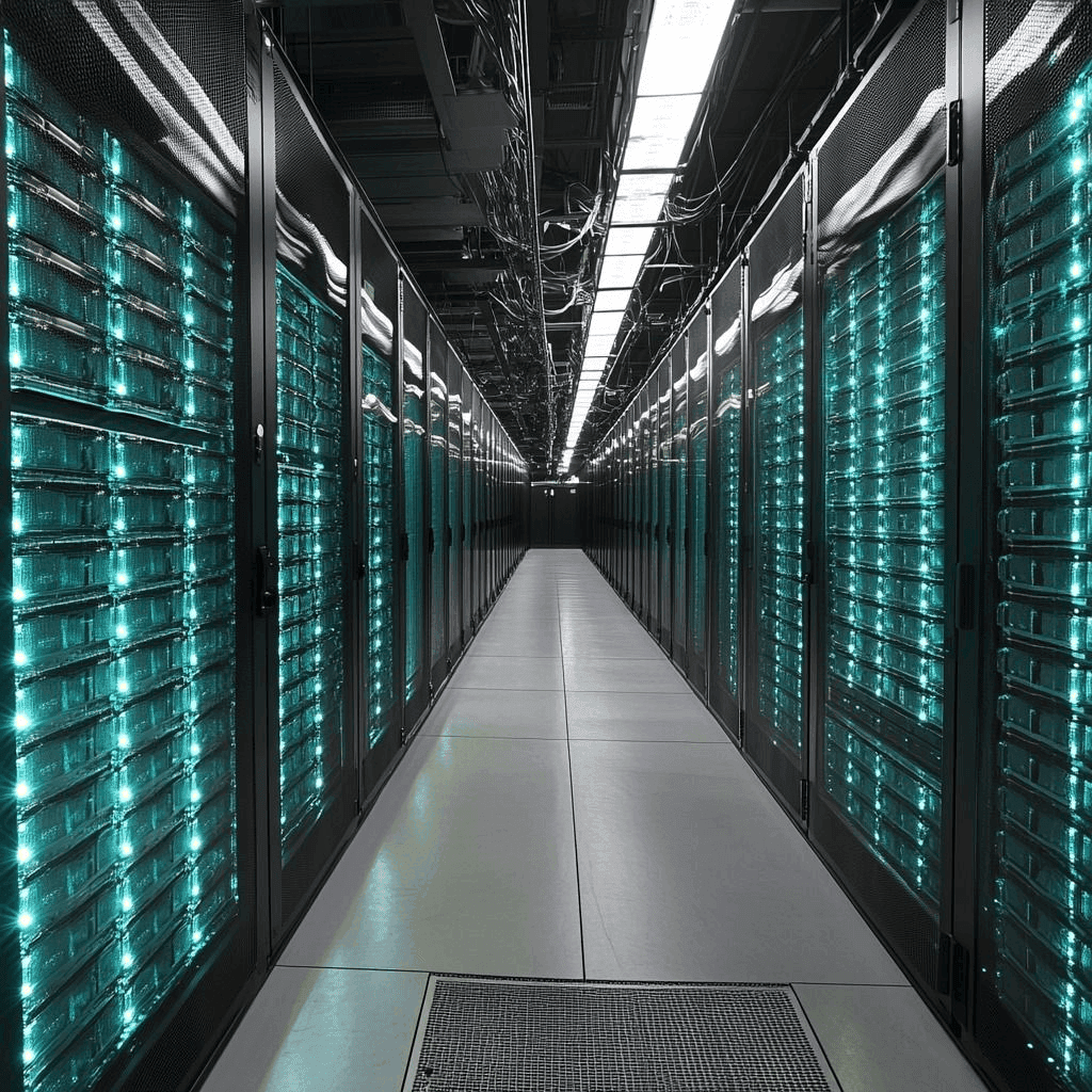 GPU datacenter rack aisle